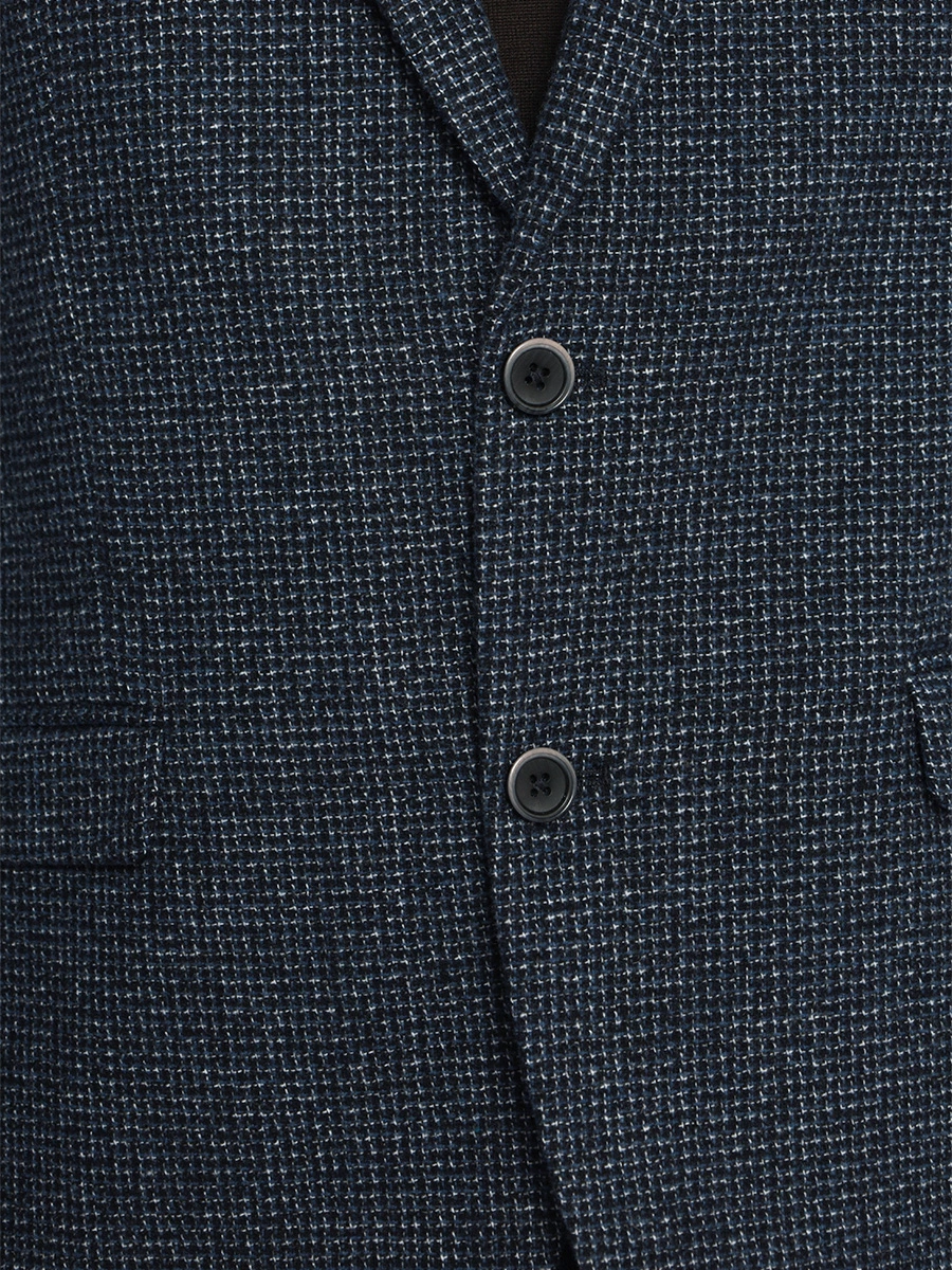 Пиджак однобортный из смесовой шерсти в клетку